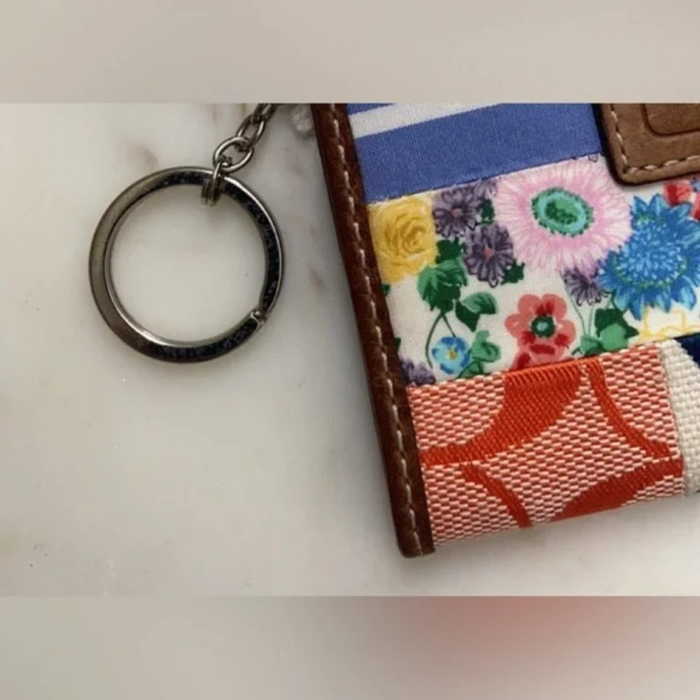 (1236) Special Edition Patchwork Logo Coach Coin … - image 2